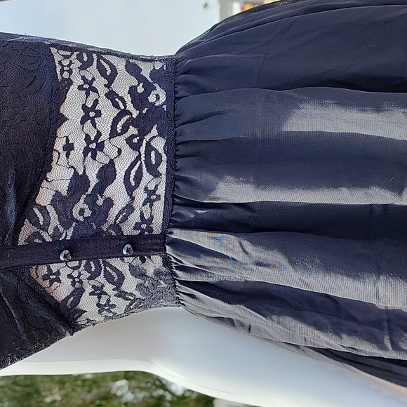 JANUARY 7 Lolita Black Lace High Low Dress S Goth Punk Rave Nylon Corset Y2K - Picture 11 of 16